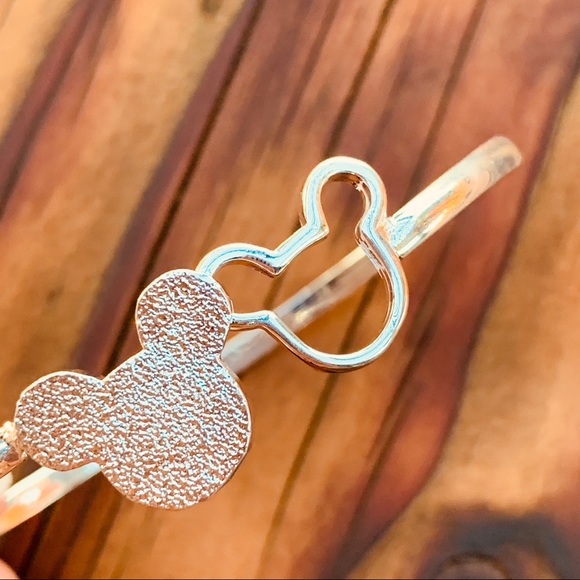MICKEY MOUSE ♡ SILVER Bangle Bracelet - Picture 4 of 7